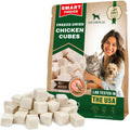 Freeze Dried Chicken Treats for Cats and Small Dogs - All Natural Meat Cubes Raw Pet Food - Human Grade High-Protein Snacks & Grain-Free Jerky Chews