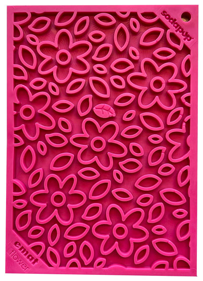 NEW! SUSAN G. KOMEN FUNDRAISER FLOWER POWER DESIGN EMAT ENRICHMENT LICKING MAT - PINK