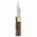 Shotgun Shell Knife with Brass and Mahogany Wood Handle