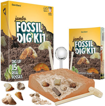 MEGA FOSSIL DIG KIT - DIG UP 15 REAL FOSSILS BY DAN&DARCI