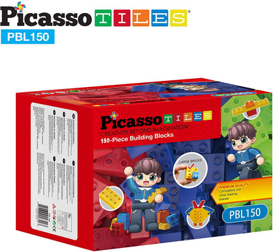 PicassoTiles 150 Piece Large Brick Building Blocks PBL150